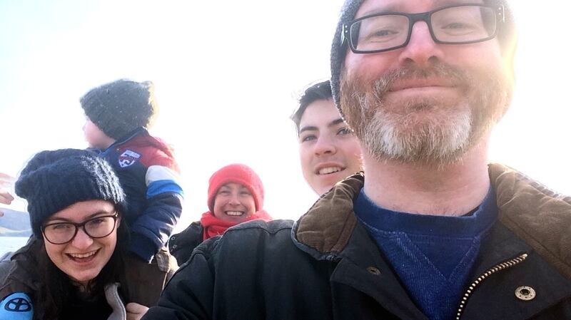 The family: Maeve Sweeney, Derek O’Connor and their children Aoife and Anthony and baby Rory