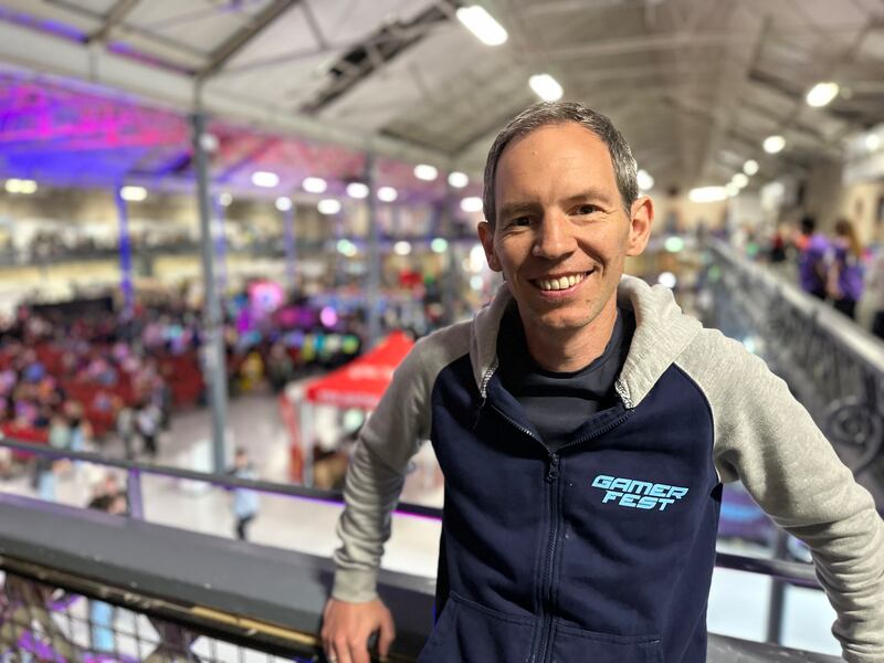 Stuart Dempsey, chief executive of GamerFest, at the convention in the RDS last weekend. Photograph: Conor Capplis