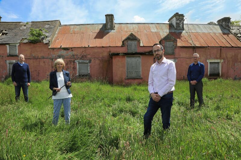 Historian Owen O'Shea, third from left, at the site of a 1921 IRA ambush at Ballymacandy. O'Shea was struck by the absence of talk of the Civil War at home or in school when he was growing up in the 1980s. Photograph: Valerie O'Sullivan