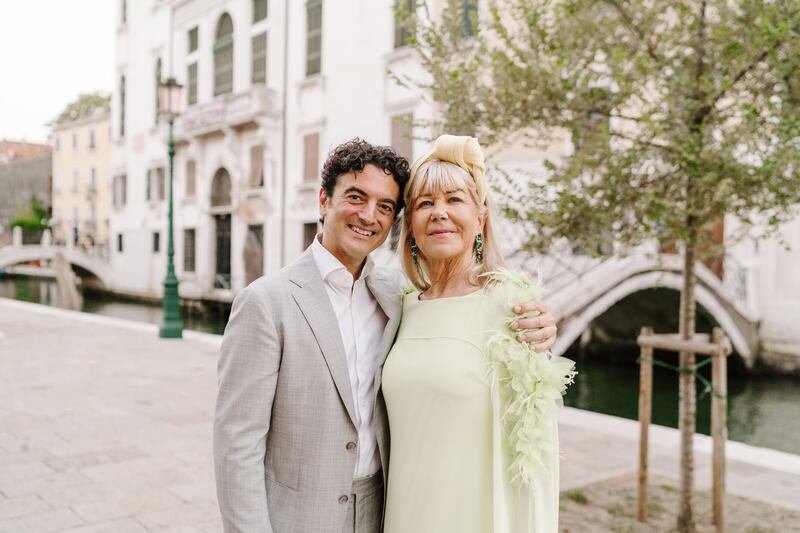 Gerardine Connolly with Alessio Carbone, artistic director of Il Balletto di Venezia, in Venice