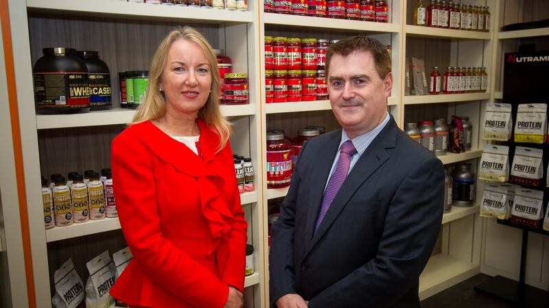 Glanbia  group managing director Siobhán Talbot and group finance director Mark Garvey. Photograph: Jack Caffrey