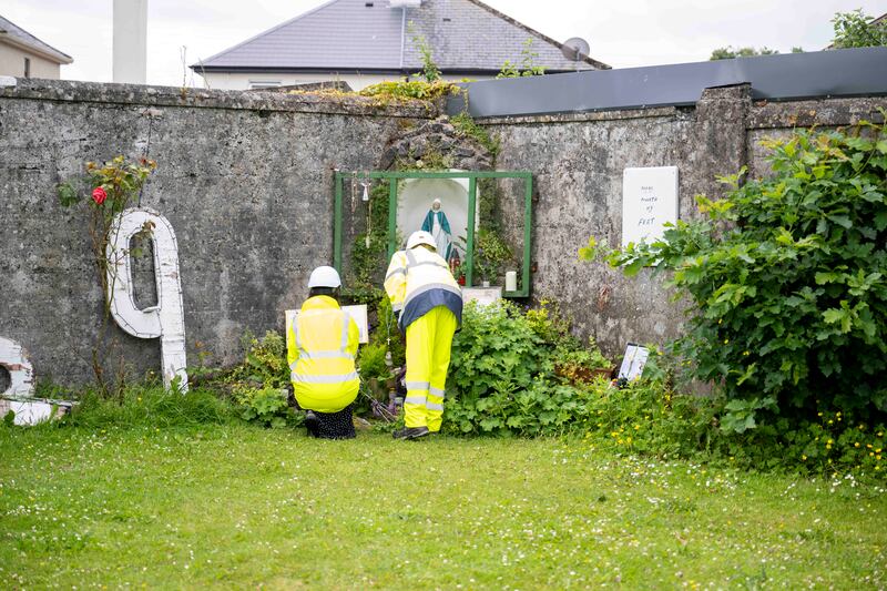 The excavation is part of efforts to try to identify the remains of infants who died at the home between 1925 and 1961. Photograph: PA 
