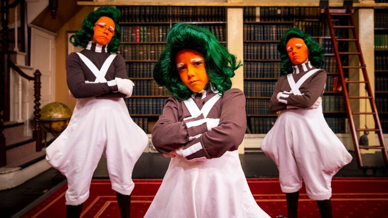 Dylan O Connor, Luke O Connor and Cillian Allen from Spotlight Stage School will join RTÉ presenter Ryan Tubridy for the The Late Late Toy Show 2020, which has the theme  The Wonderful World of Roald Dahl. Photograph: Andres Poveda