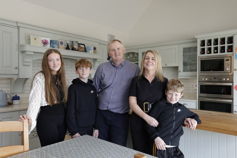 Lory Higgins and family: Kate (14), Liam (11), Lory, Sandra and Conor (9) Higgins.   