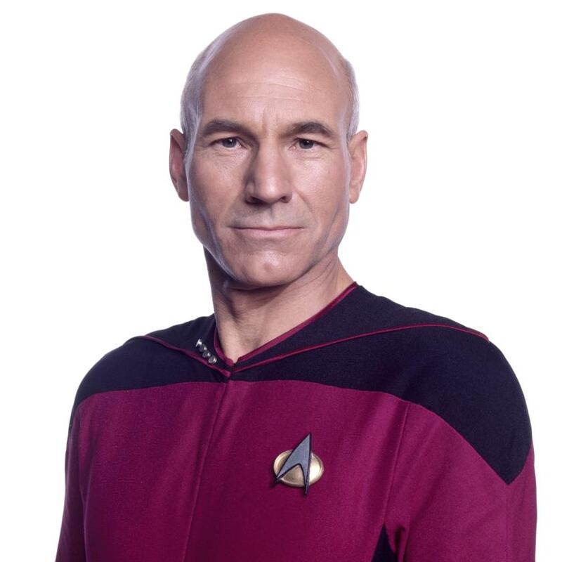 Patrick Stewart as Captain Jean-Luc Picard in 1987. Photograph: Aaron Rapoport/Corbis/Getty Images