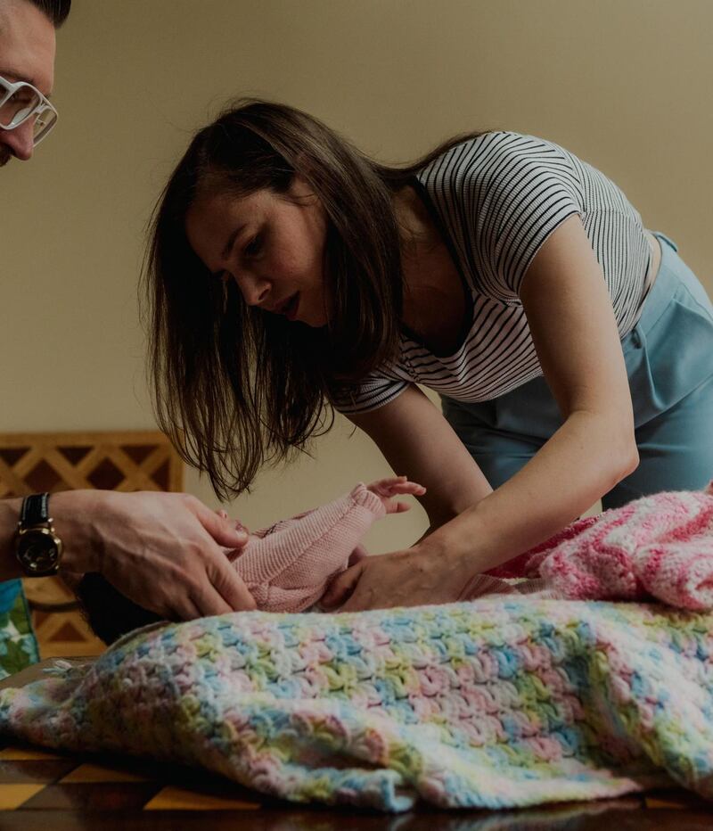 Amanda Knox and Christopher Robinson with Eureka. Photograph: Ricardo Nagaoka/New York Times