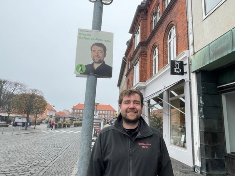 Martin Kelleher-Petersen, a first-time parliamentary election candidate for the Green 'Alternativet' list in Denmark's election. Photograph: Derek Scally