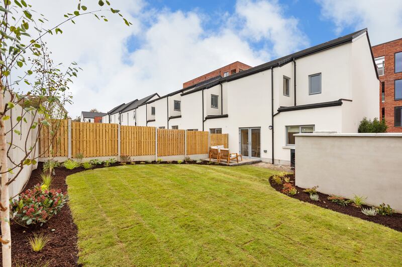 Back garden at the end-of-terrace three-bedroom house