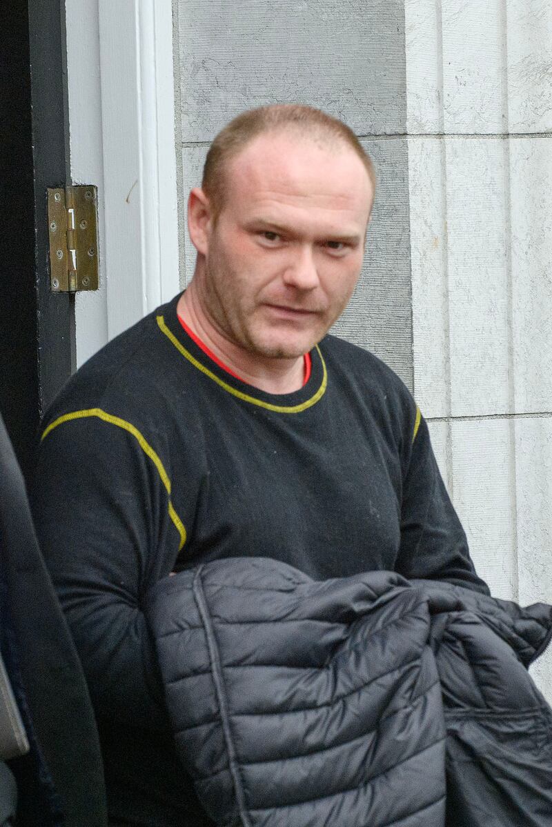 Niall Long (31) pictured enroute to Cork District Court in connection to the murder of Kieran Quilligan. Photograph: Darragh McSweeney/Provision