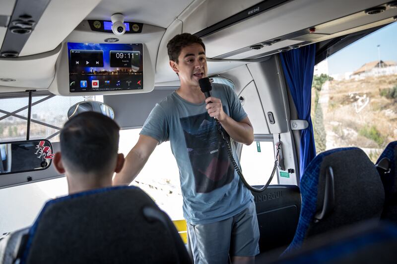 Luiz Auerbaj from Breaking the Silence leads a tour to central Hebron in the occupied West Bank. Photograph: Sally Hayden