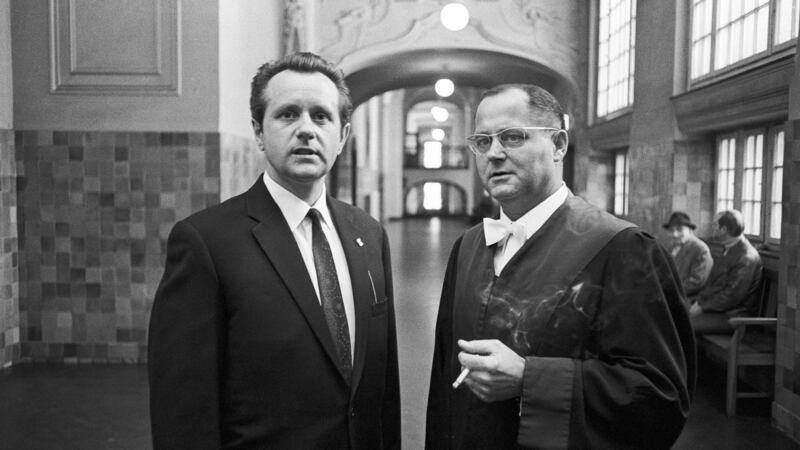Police officer Karl-Heinz Kurras with his criminal defence lawyer Gerd-Joachim Roos. Photograph: Mehner/Ullstein Bild via Getty Images