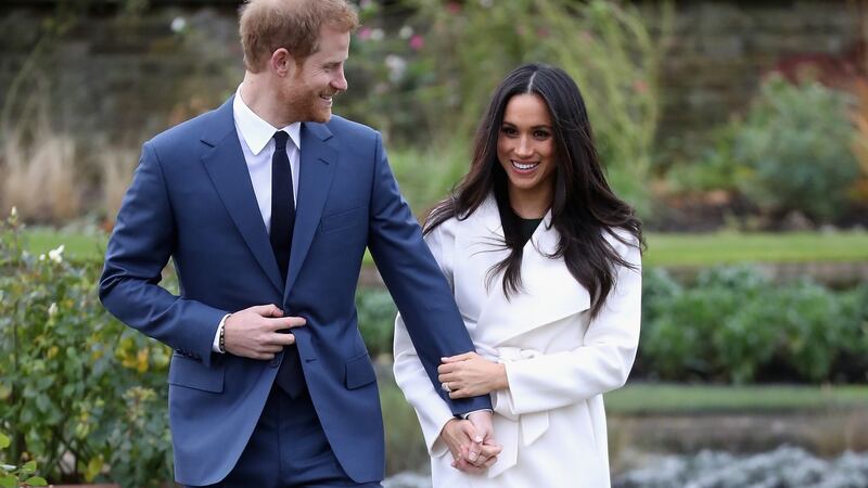 Prince Harry and Meghan Markle on  their engagement day. Photograph:  Chris Jackson/Getty Images