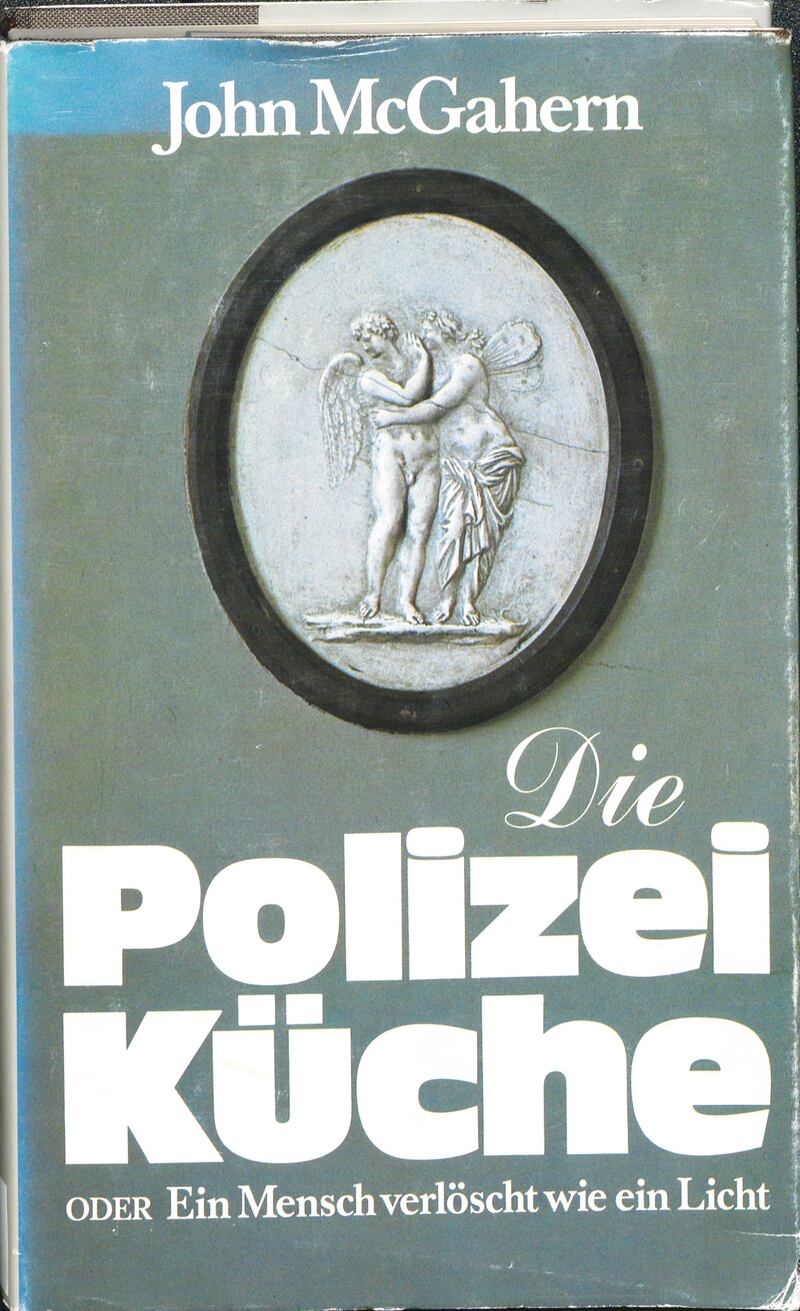 Front cover of the first German edition, with translated title of The Police Kitchen. (McGahern Archive, University of Galway Library).