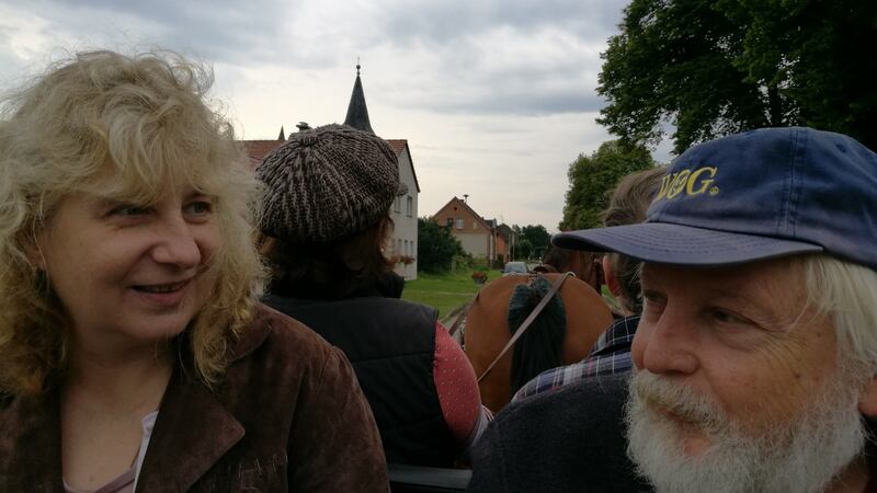 Ilona Pflaumbaum and her German host, Thomas.