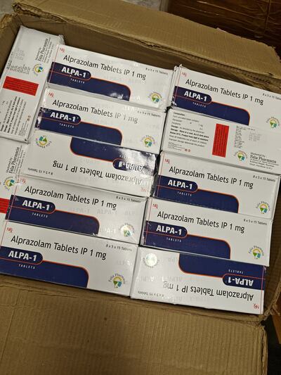 Some of the tablets seized by An Garda Síochána across Dublin on Friday. Photograph: An Garda Síochána