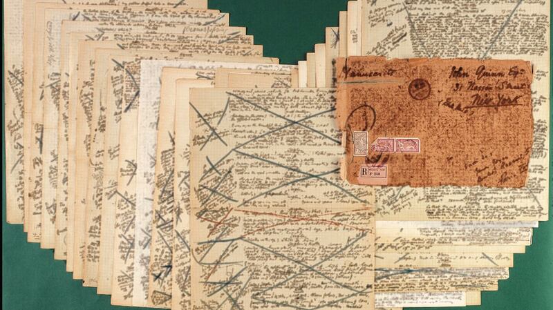 A 27-page manuscript of the Circe chapter of James Joyce’s Ulysses. Photograph: Lorenzo Ciniglio/Sygma via Getty