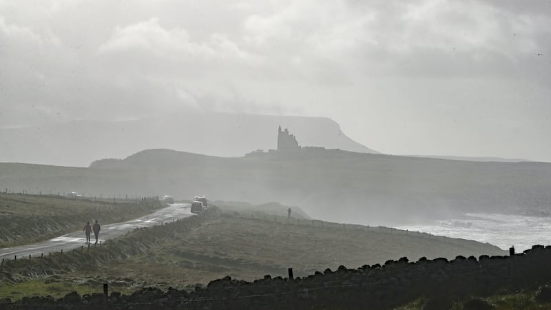 A general view of Classiebawn castle Mullaghmore in front of Mount Ben Bulben in Co Sligo on Wednesday. Photograph: Niall Carson/PA Wire