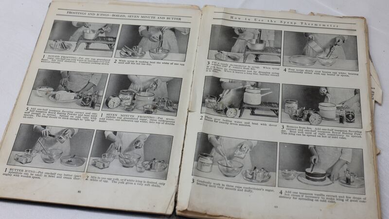 Details how to make a smoked fish pie from the Any One Can Bake cookbook compiled in 1929 by the Royal Baking Powder Co. The book was owned by Louise’s grandmother Ellen Morrissey. Photograph: Bryan O Brien