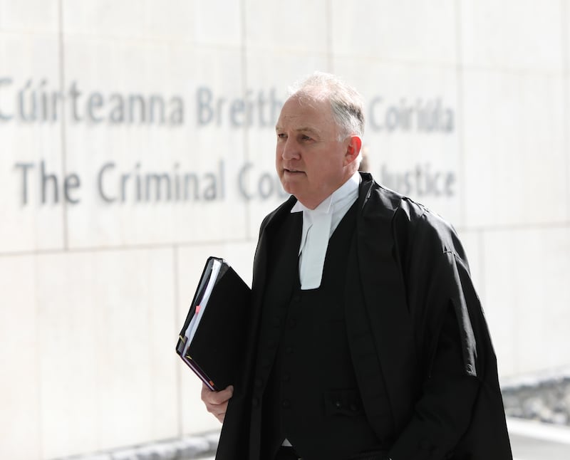 Brendan Grehan SC, counsel for Gerry Hutch, arriving at the Special Criminal Court on April 17th, 2023. Photograph: Collins Courts