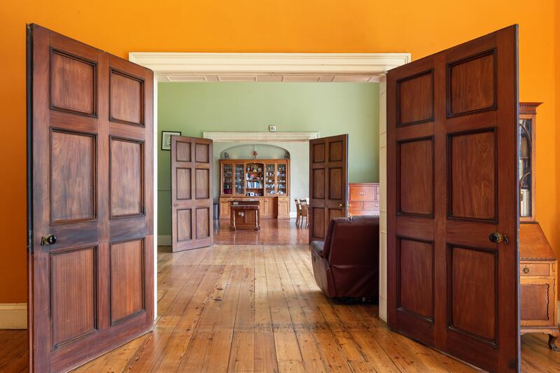 The house has a wonderful enfilade