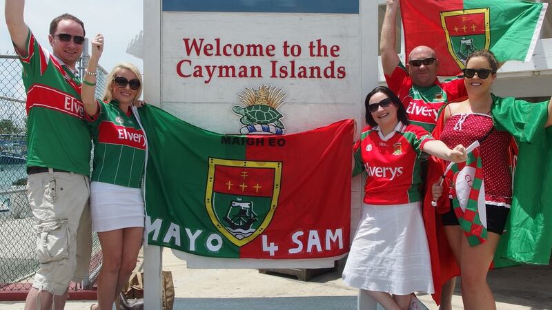 Lainey Broderick (second left): Being away from home doesn’t mean you can’t be an ardent Mayo supporter, and a U2 fan too