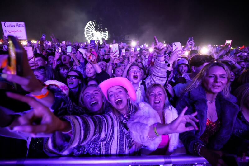 Electric Picnic 2024: a packed main arena for Calvin Harris on Saturday. Photograph: Alan Betson