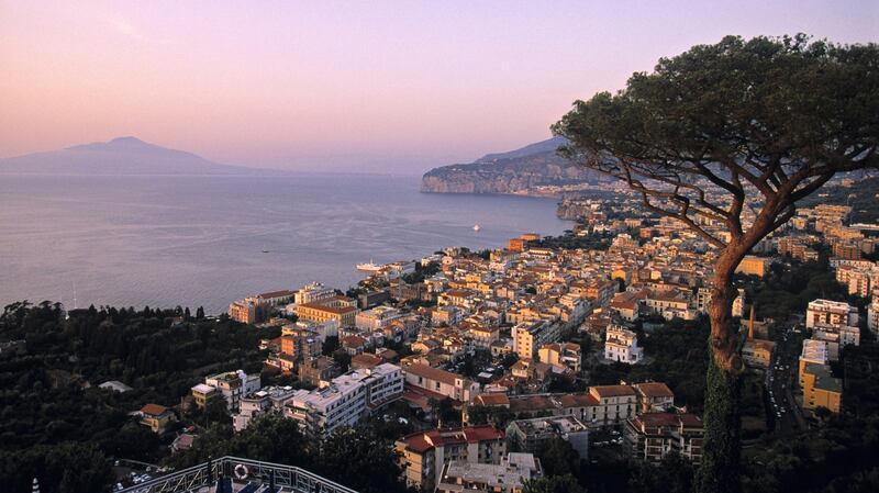 Sorrento with Vesuvius in the background