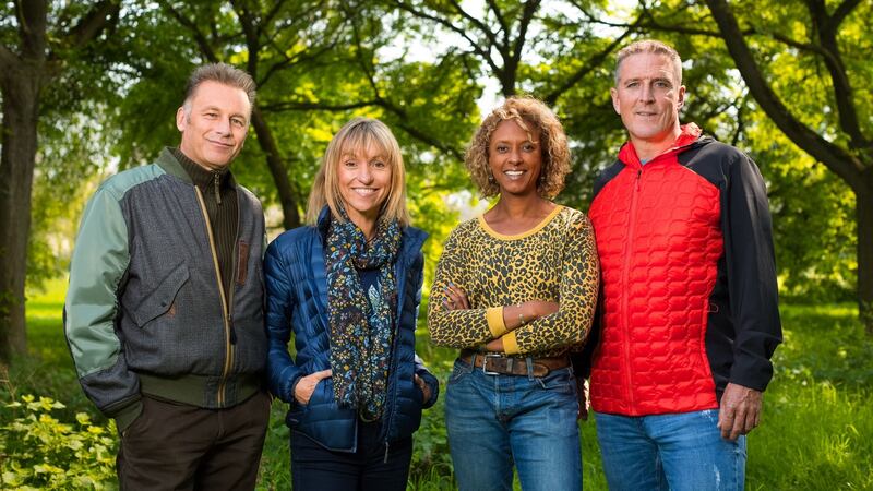 The Springwatch team: Chris Packham, Michaela Strachan, Gillian Burke and Iolo Williams. Photograph: Jo Charlesworth/BBC/PA Wire