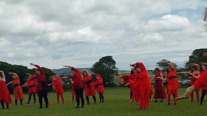 The Most Wuthering Heights Day Ever participants limber up at St Anne’s Park in Raheny, Dublin, July 15th, 2017. Photograph: Sinead Keane