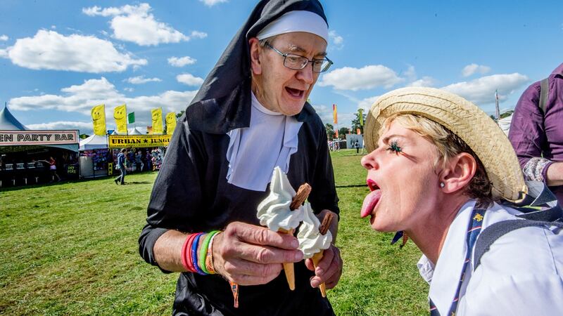 Sr Francis Jane Sykes from Dublin at Electric Picnic 2017 in Stradbally, Co Laois.  The festival is fully booked out with 55,000 in attendance. Photograph: Brenda Fitzsimons