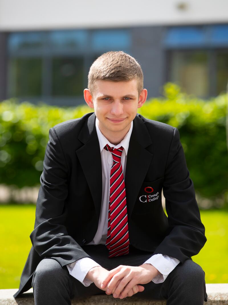 Jakub Golinski, a Leaving Cert student at Creagh College, Gorey, Co Wexford. Photograph: Patrick Browne