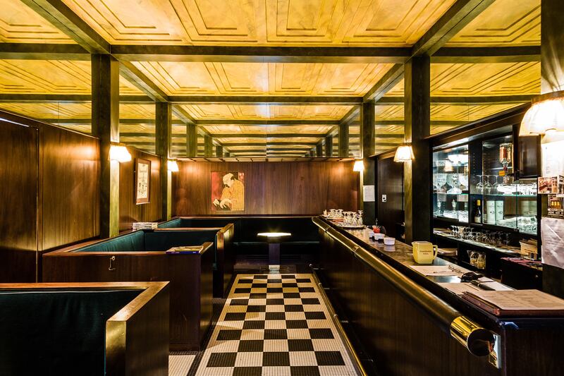 Jewel box: the Adolf Loos bar at Trinity College Dublin. Photograph: John Jordan/TCD