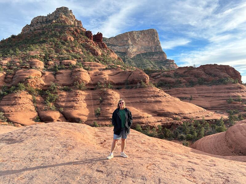 Gemma Tipton taking a stop on the Pink Jeep Tour, outside Sedona, Arizona