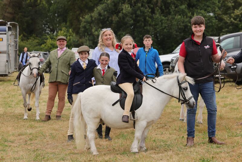 Members of the Nannery, Lynch, Smith and Armstrong families from Granard and Ballyjamesduff ready to compete at the 82nd Annual Virginia Show, in Cavan. Photograph: Alan Betson / The Irish Times

