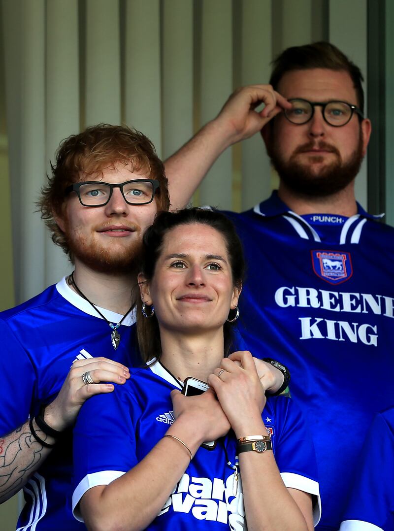 Ed Sheeran and wife Cherry Seaborn in 2018. Photograph: Stephen Pond/Getty Images