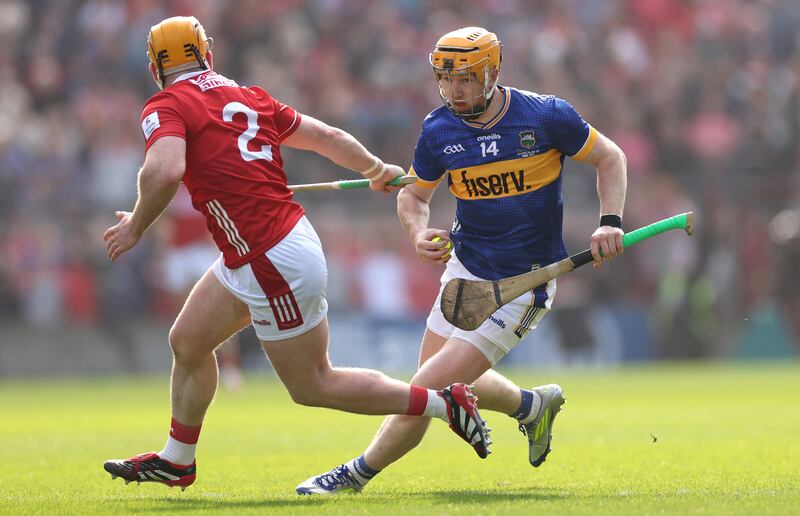 Cork’s Niall O’Leary and Jake Morris of Tipperary will meet again in the All-Ireland SHC final. Photograph: James Crombie/Inpho