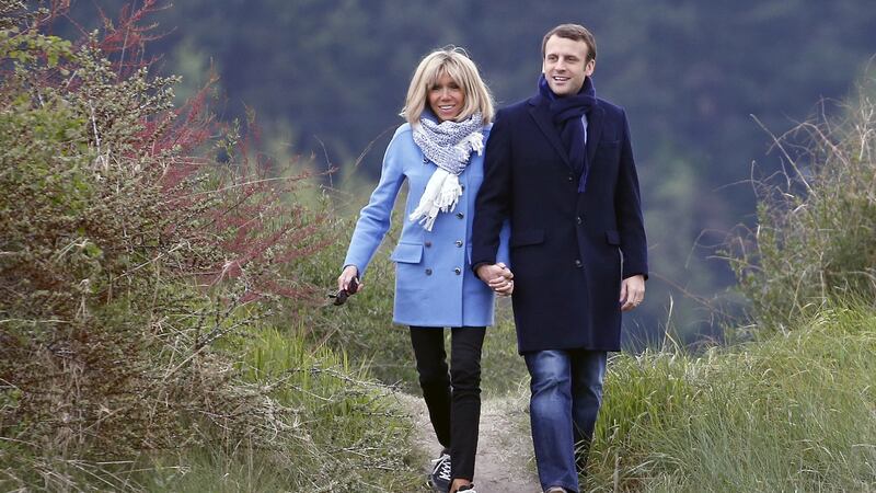 Emmanuel Macron and his wife Brigitte Trogneux. Photograph: Chesnot/Getty Images