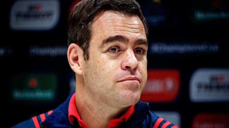 Johann van Graan: “They’ve got threats all over the park, so if you give them broken field they will punish you.” Photograph: Bryan Keane/Inpho