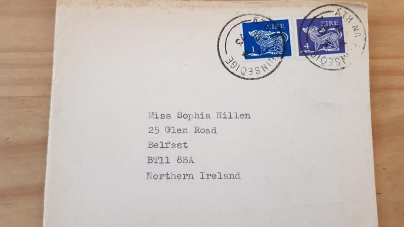 The envelope addressed by Seamus Henaey to Sophia Hillen (sic). He was a poet, not a proofreader
