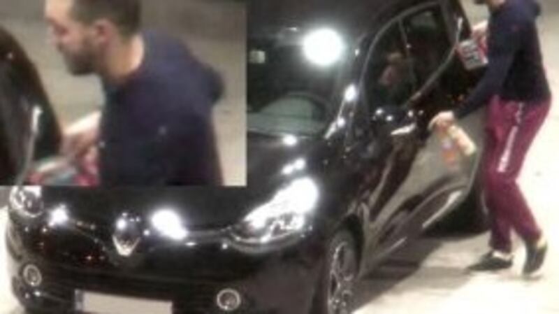 A Belgian police photograph shows Mohamed Abrini at a petrol station in Ressons on the motorway heading to Paris