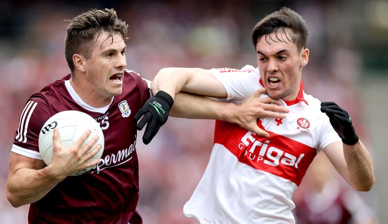 Shane Walsh: himself and Matthew Tierney could sit in the pockets and cover any areas of space within Galway's defensive structure.  Photograph: James Crombie/Inpho 
