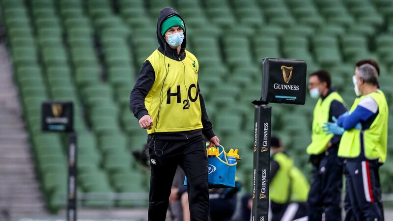 Johnny Sexton was sidelined after suffering a concussion during the defeat to Wales last week. Photo: Dan Sheridan/Inpho