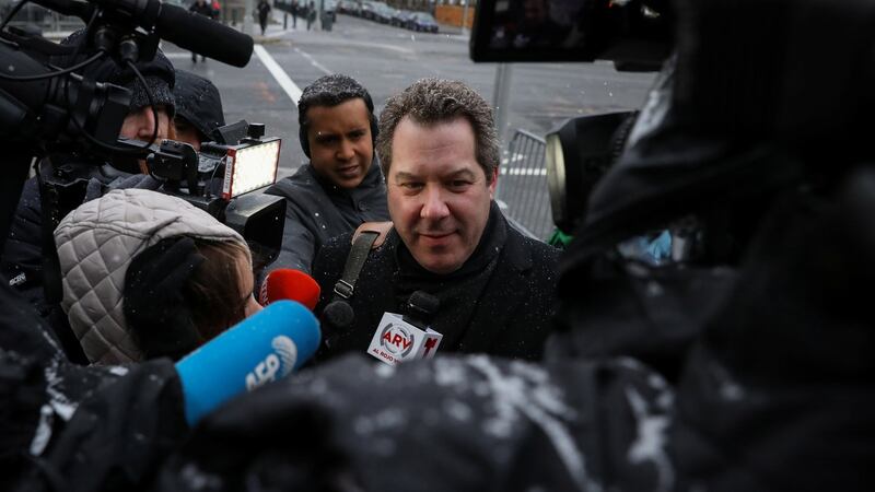 Jeffrey Lichtman, attorney for Joaquín Guzmán, the Mexican drug lord known as “El Chapo”, arrives at the Brooklyn Federal Courthouse during the trial of Guzman in the Brooklyn borough of New York. Photograph: Brendan McDermid/Reuters