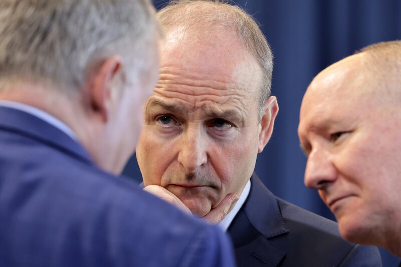 Micheál Martin and Jim Gavin in March at the launch of the Dublin North East Inner City Initiative progress report. Photograph: Chris Maddaloni