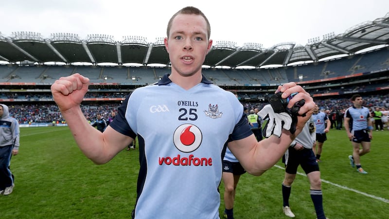 Dean Rock celebrates after the league final in 2013. Photo: Morgan Treacy/Inpho