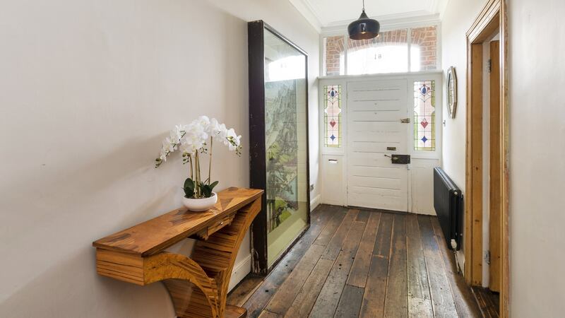 The entrance hall at number 81 Grosvenor Square, Rathmines, Dublin 6