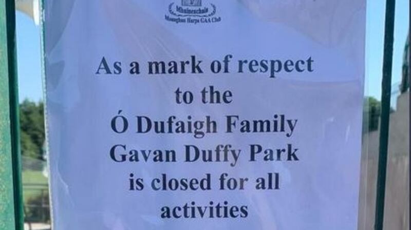 A tweet from Monaghan Harps GAA club this morning. Photograph via Twitter