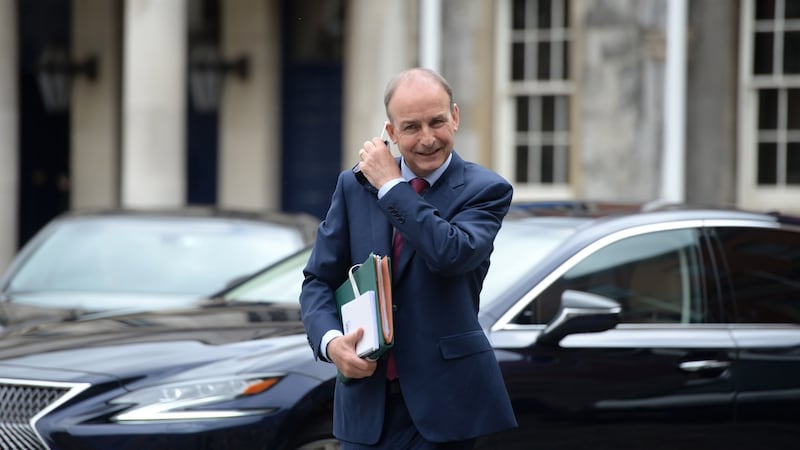 Taoiseach: Micheál Martin arriving for the Cabinet meeting in Dublin Castle on Monday. Photograph: Dara Mac Dónaill / The Irish Times