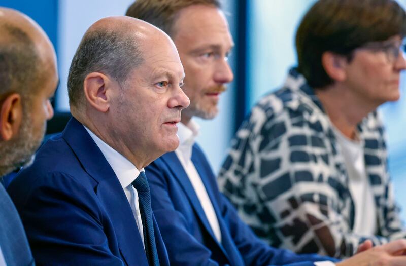 The German government has already announced €300 one-off payments for workers, but will now extend help to other groups. Photograph: Hannibal Hanschke/EPA