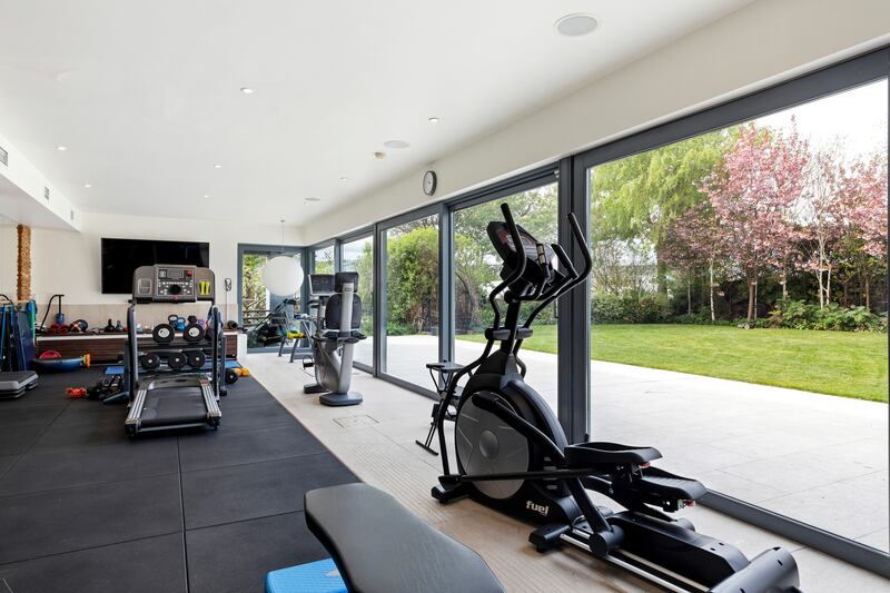 Gym in the pool house